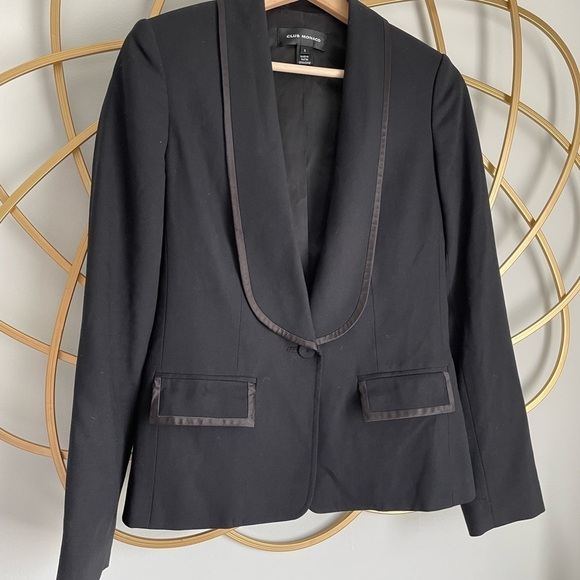 Club Monaco Black Blazer Classic Wool size 2 - Picture 1 of 9